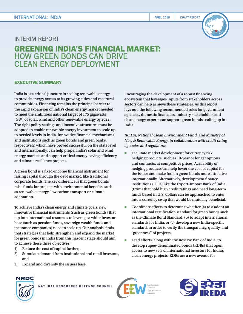 research paper on green bonds in india